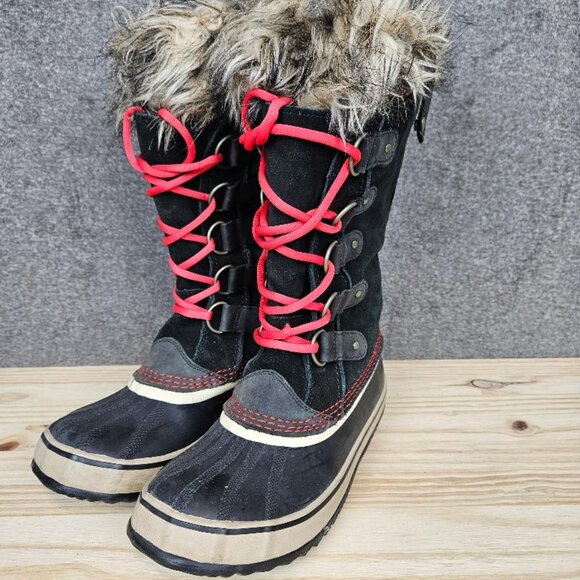 Sorel Joan of Arctic Black Winter Snow Fur Boots - Picture 5 of 11